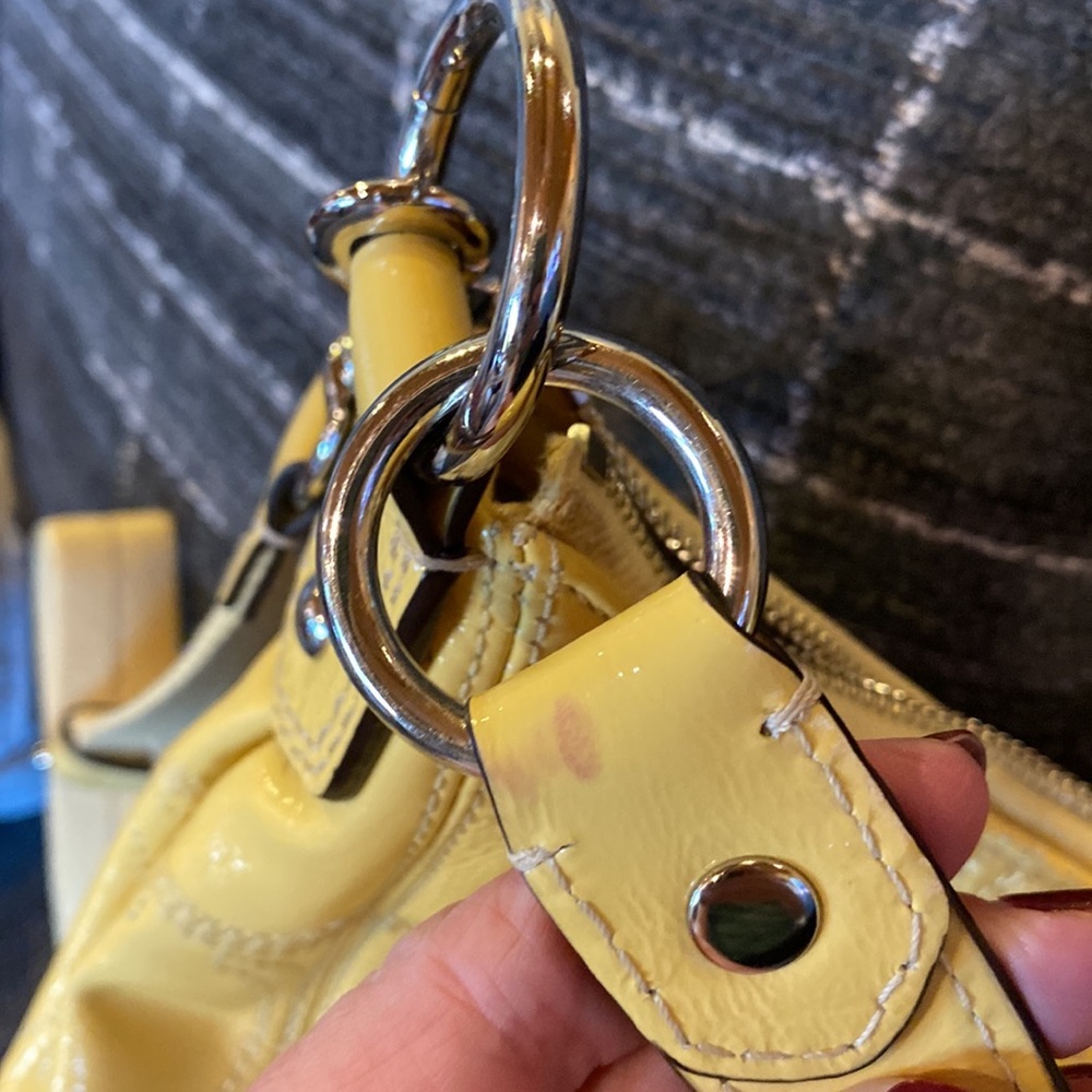 Yellow Coach Patent Leather handbag - Picture 8 of 9